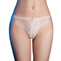 Ropa interior sexy para mujer, brillante y aceitosa con cremallera, ropa interior transparente sin costuras - details 19