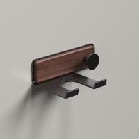 Soporte para secador de pelo de madera sin perforación, estante de almacenamiento para secador de pelo autoadhesivo impermeable, estante de baño de montaje en pared a prueba de herrumbre - details 1