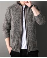 Suéter de punto con cuello levantado para hombre, cárdigan para temporada de otoño e invierno, chaqueta ajustada de color sólido - details 17