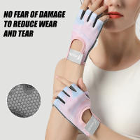 Guantes de ciclismo antideslizantes para mujer, manoplas finas y transpirables de medio dedo para gimnasio, levantamiento de pesas, Yoga, culturismo y entrenamiento, 1 par - details 3