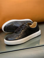 Zapatos casuales de cuero vacuno rayado a mano de alta gama para hombre - details 23