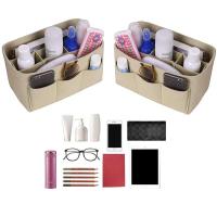 HHYUKIMI-organizador de maquillaje, bolsa con inserción de fieltro para bolso, bolso interior de viaje, cosmético portátil, apto para varias marcas de bolsos - details 16
