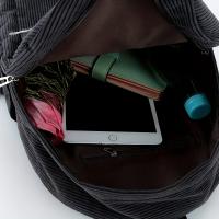 Mochila de pana de moda, mochila grande con capacidad para libros y correa ajustable para estudiantes - details 9