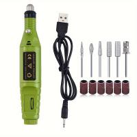 Máquina de taladro eléctrico para uñas, Pulidora portátil para manicura y pedicura con 6 puntos y bandas de lijado, USB - details 4