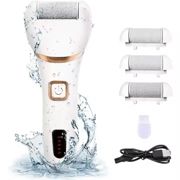 Removedor de callos de pie eléctrico recargable portátil profesional, regalo ideal para piel seca y agrietada, cuidado de los pies - 1