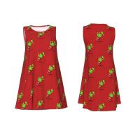Vestido Duo de búho sin mangas informal para mujer, divertido pájaro verde, viajes personalizados, D-Duogos - details 146