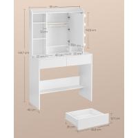 Luces LED de 3 Colores con Brillo Ajustable Mesa de Maquillaje con Espejo - details 11