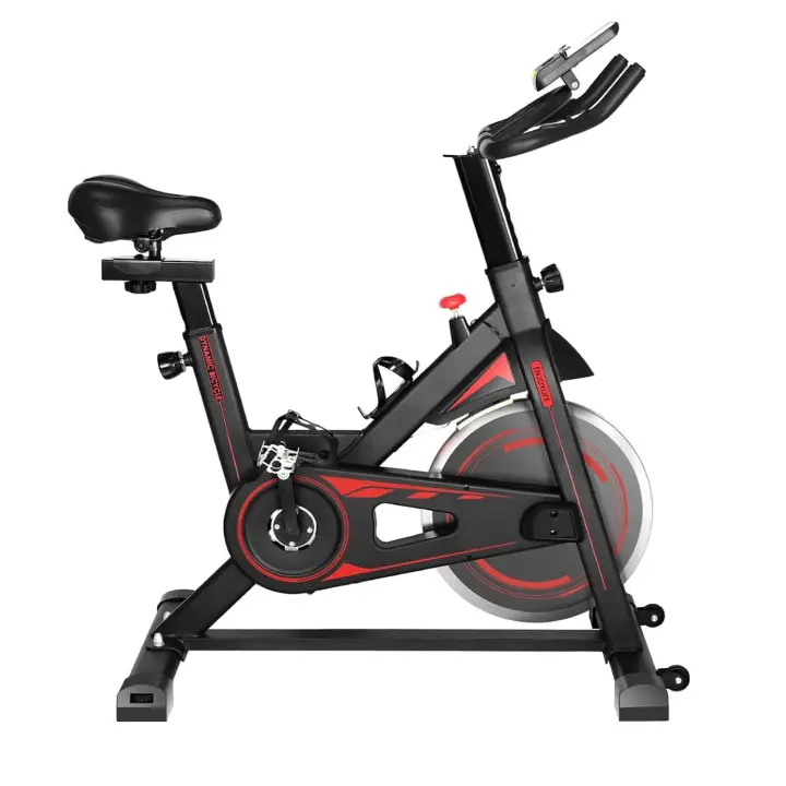 Bicicleta de ejercicio para interiores, volante de inercia de 10kg, hasta 150kg, ajustable, con pantalla LCD - 1