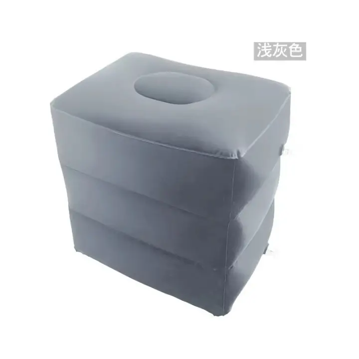 Almohada inflable para reposapiés de viaje, cojín de reposapiés para avión, tren de vuelo, 1 piezas - 1