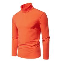 Camiseta de manga larga con cuello medio alto para hombre, Jersey informal de Color sólido, ropa interior - details 44