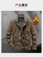 Chaqueta de invierno para hombre, chaqueta de béisbol de alta calidad, chaqueta Bomber gruesa y cálida con bordado de solapa para hombre, chaquetas gruesas de lana para hombre - details 13