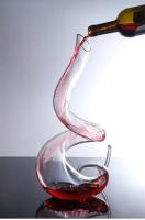 Botella creativa hecha a mano con forma de serpiente, juego de vasos rojos de vidrio transparente, dispensador para el hogar, botella de vino de 1500ml - details 1