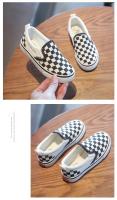 Zapatos de lona para niños, zapatillas informales a cuadros blancas y negras, zapatos de moda transpirables suaves y vendidos para primavera y verano para niños y niñas - details 3