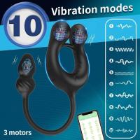 Empaque privado Sexy Wireless APP Ring Vibrador Juguete Sexual Para Hombres Pareja Anal Butt Plug Masajeador de Próstata Masculino Estimulador de Clítoris Suministros para Adultos - details 3