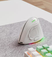 Ratón inalámbrico vertical de doble modo 2.4G ergonómico 4000 DPI 9 botones retroiluminación RGB ratón silencioso inalámbrico recargable para escritorios - details 11
