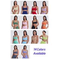 Top de gimnasio para mujer, sujetador deportivo con realce para correr, sujetador deportivo de Yoga sin costuras con soporte alto - details 1
