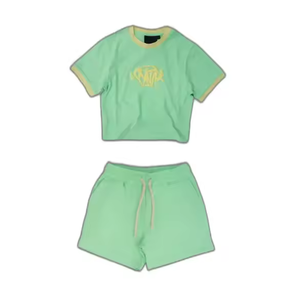 Conjunto deportivo de verano Syna World Drill para mujer, camiseta y pantalones cortos estilo hip hop - 1