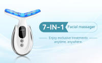 Masajeador Facial portátil 7 en 1 para el cuidado de la cara, el cuello y los hombros, con vibración y calentamiento - details 0