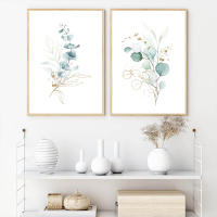 Póster de pared nórdico, hojas para pinturas, planta verde, decoración para dormitorio, sala de estar, póster moderno - details 4