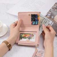 Cartera de cuero PU para mujer, monederos de cuero, tarjetero, monederos portátiles plegables para mujer - details 1