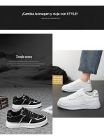 Zapatillas Blancas Transpirables para Hombres Estilo Coreano de Moda Zapatos Casuales con Plataforma Todo Uso - details 3