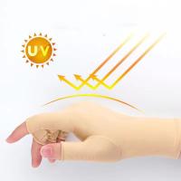 Guantes elásticos transpirables a la moda para exteriores, protector solar para ciclismo, manoplas para hombre, guantes de seda de hielo sin dedos, guantes para mujer - details 3