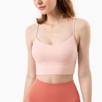 Sujetador deportivo con espalda de carreras para mujer, Top de chándal de gimnasio de Yoga grueso de alto impacto - details 10