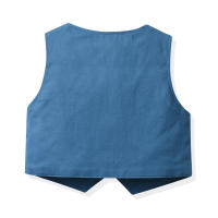 Traje de verano para niños, chaleco, camisa Floral de manga corta, pantalones cortos con tirantes, conjunto de tres piezas, traje Pastoral de moda - details 13