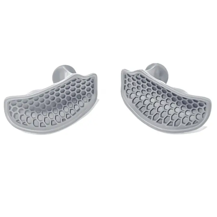 Empuñaduras ergonómicas para levantamiento de pesas, guantes elásticos antideslizantes para entrenamiento y gimnasio, empuñaduras de palma de silicona gruesas en forma de panal, 1 par - 1