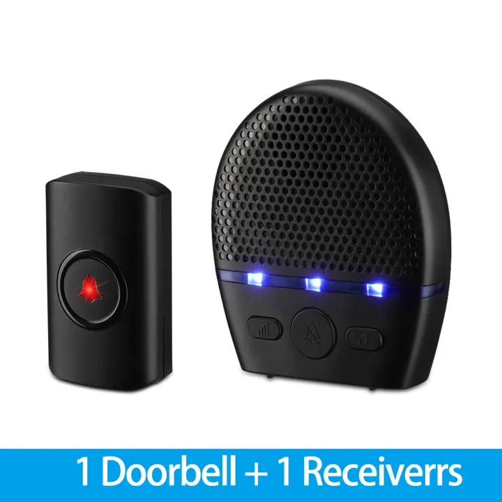 Campanilla inalámbrica inteligente LED para puerta con sonido de campana de alarma de seguridad a distancia de 300M para el hogar y exteriores - 1
