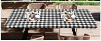 Mantel de Mesa de Vinilo Elástico Impermeable Cubierta Redonda para Comedor - details 11