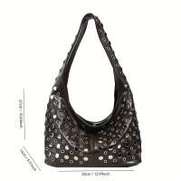 Bolso Punk para Mujer Diseño de Remache con Puntos Gran Capacidad Cierre de Snap Manija Fuerte - details 0