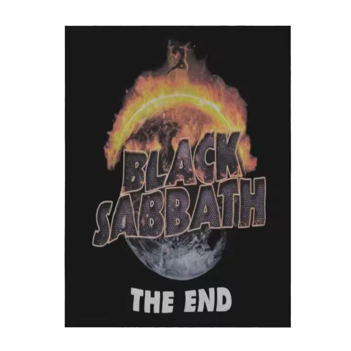 Manta de franela negra Sabbath The End para sofá de dormitorio - 1