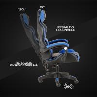 Silla Ergonómica de Oficina Rotación de 360°, Resalto Ajustable de 90° a 120°, Reposacabezas, Reposabrazos, Soporte Lumbar - details 4