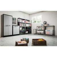 Armario alto | Almacenaje Interior y Exterior | Resina | Resistente al Agua con 2 Puertas y 4 Estantes de altura regulable | Color Negro/Gris | 80 x 44 x 182 cm - details 9