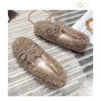 Zapatos planos con lazo para mujer, mocasines de lana rizada con forro de piel de algodón, botas de borreguito, Invierno - details 21