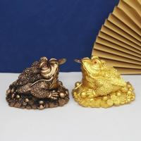 Figuritas doradas de la suerte, estatua de la buena fortuna, adorno de decoración del hogar, sapo, citrino, rana, dragón, Feng Shui - details 1