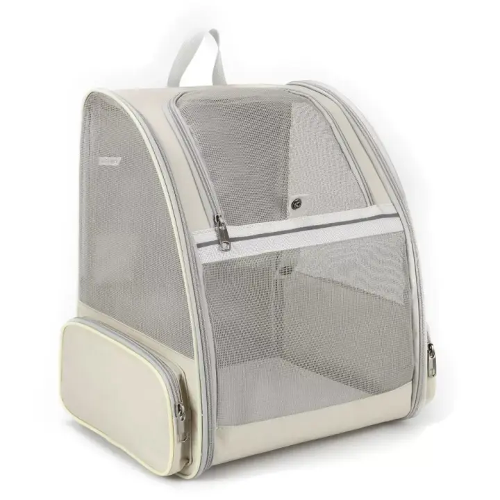 Mochila portátil para mascotas, bolsas plegables de gran capacidad para viajes para cachorros, cómoda y transpirable bolsa de transporte para gatos, viajes al aire libre - 1