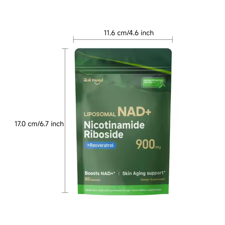 NR900 - Ribosido de nicotinamida liposomial, resveratrol y quercetina de Quitmood: suplemento de NAD de alta pureza para esquí - 1