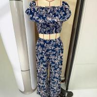 2025 nuevas mujeres de la moda, la moda de las señoras de un cuello superior + pantalones, conjunto de traje de 2 piezas - details 5