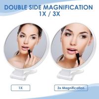 Scttomon Espejo de Mano Doble Cara Diseño Moderno Suave al Tacto Aumento 3X Visión Normal Portátil - details 2