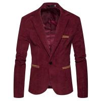 Chaqueta de Traje Casual de Alta Calidad de Pana Color Sólido Estilo Elegante para Negocios y Ocio - details 5