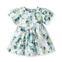 Vestido de Princesa de Manga Corta con Flores Estilo Coreano para Bebé Niña Pastoral Floral de Verano 2025 a la Moda. - details 1