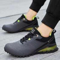 Zapatos de senderismo de malla para hombre, calzado de Trekking al aire libre, turismo, deportes de acampada, caza, moda, nuevos diseñadores - details 7