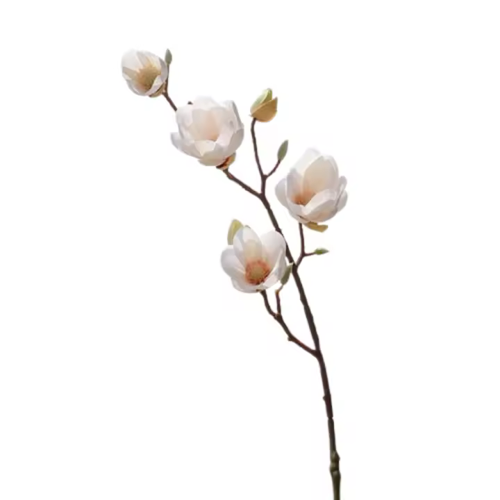 Ramas de Magnolia artificiales de 78cm, simulación hecha a mano de tacto Real, arte Floral de Magnolia grande, flor falsa, decoración de jardín al aire libre - 1