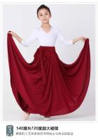 Falda Flamenco para niña, española, vesti largo danza del vientre, oscilante grande, falda gitana rendimiento de Color - details 6