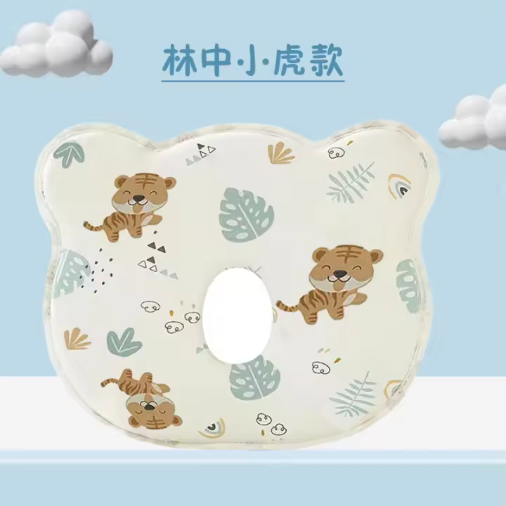 Almohada de bebé, almohada de algodón impresa0-6Almohada moldeadora para bebés recién nacidos, almohada anti-cabeza plana - 1