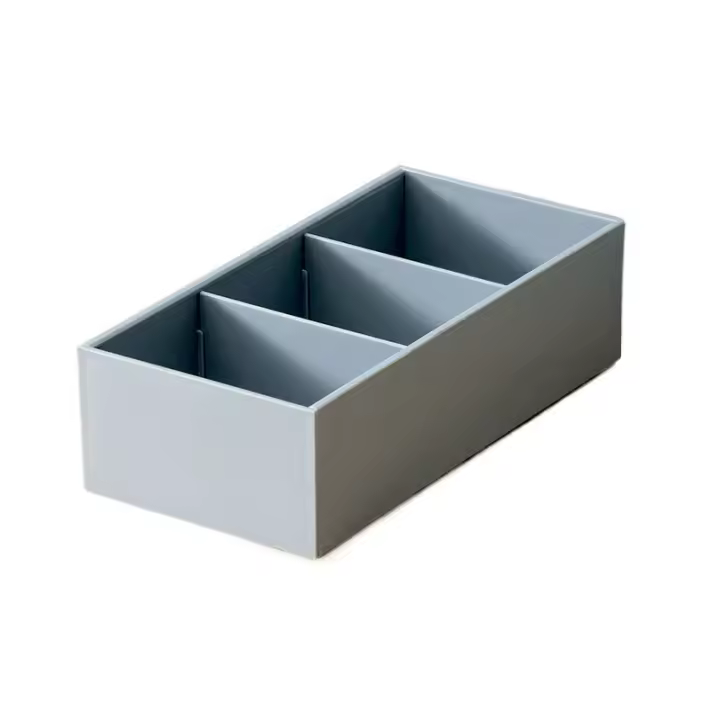 Cajón divisorio de almacenamiento, caja dividida ajustable, organizador de plástico, cajón de maquillaje, cajas pequeñas gruesas de gran capacidad para escritorio - 1