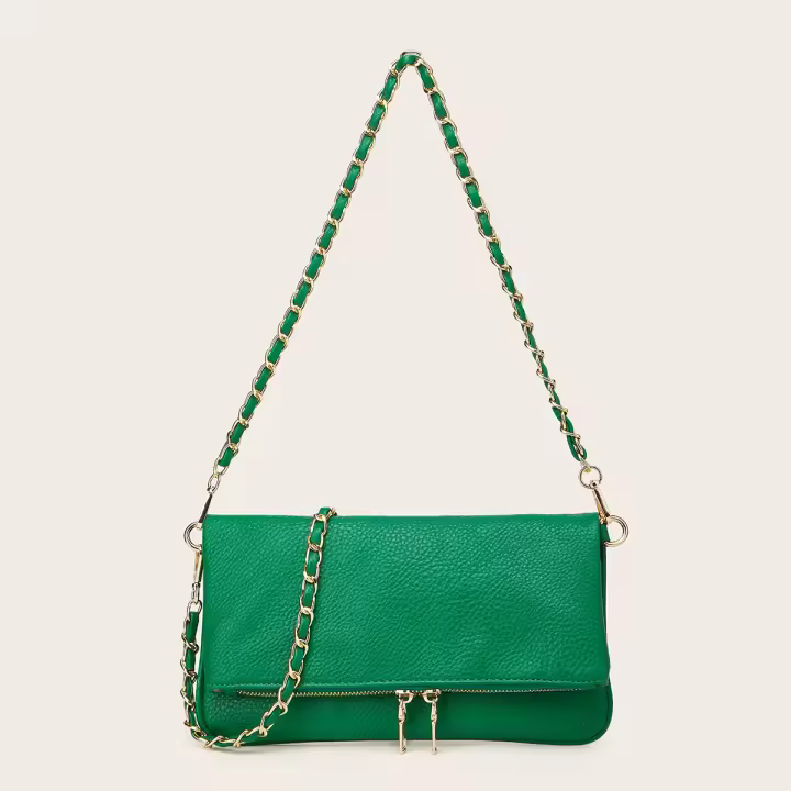 2025 patrón de lichi cadena de las axilas pequeña bolsa de moda de las mujeres de gama alta pequeña bolsa cuadrada de un solo hombro bolsa de mensajero - 1