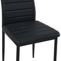 Sillas de Comedor Juego de 4 Sillas de Metal para Cocina, Silla de Mesa Comoda Silla con Asiento Tapizado, Negro - details 129
